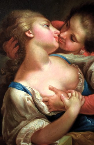 18th century - Sapphic Erotic Scene - Felice Boscaratti (1721 – 1807)